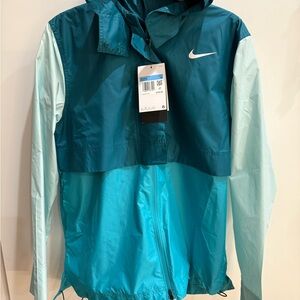 Nike Teal and Aqua Rain Jacket
